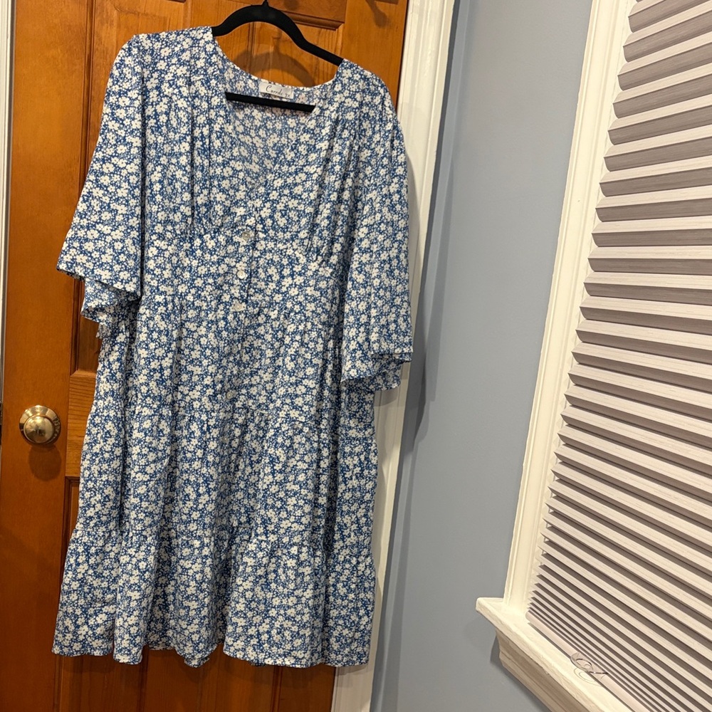 Floral Blue Dress